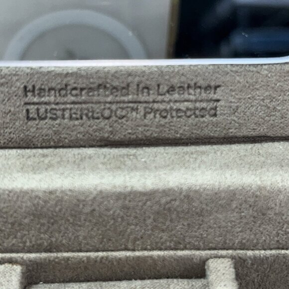 Vintage Lusterloc Wolf 1834 Ivory Quilted Leather Jewelry Box Bag & Pamphlet - Picture 4 of 11